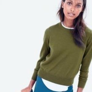 J Crew Olive Crew Neck Sweater